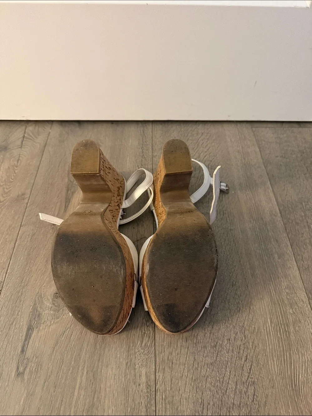American Rag White Cork Platform Wedge Sandals - Picture 5 of 6